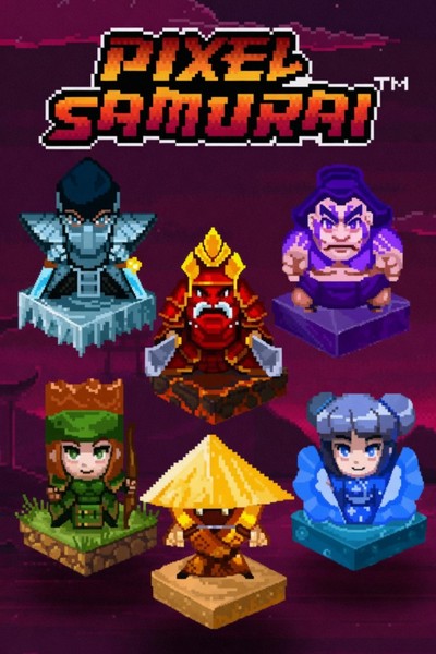 Obal automatu Pixel Samurai s retro pixelovým samurajom