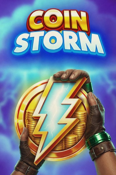 Obal automatu Coin Storm s búrkou mincí